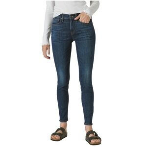 Lucky Brand Ava Slim Crop Candiani 1938 Milan Dark Blue Denim Jeans Size 2